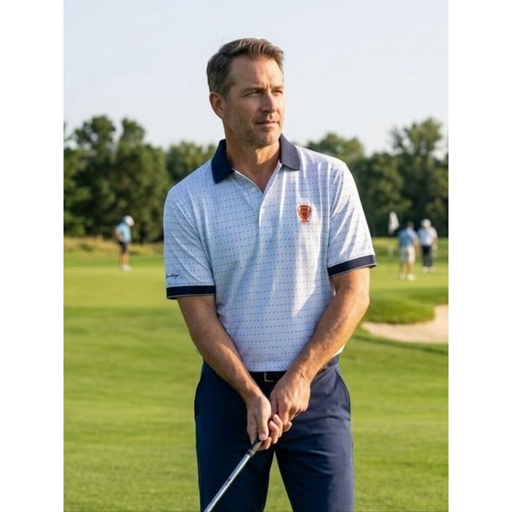 Ben Hogan Golf Polo Sz L Blue multi